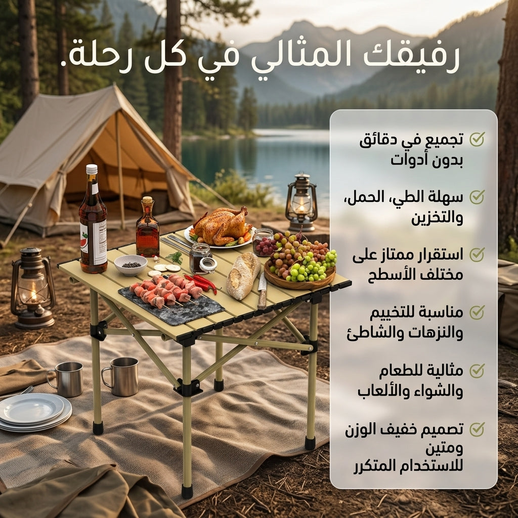 طاولة تخييم قابلة للطي