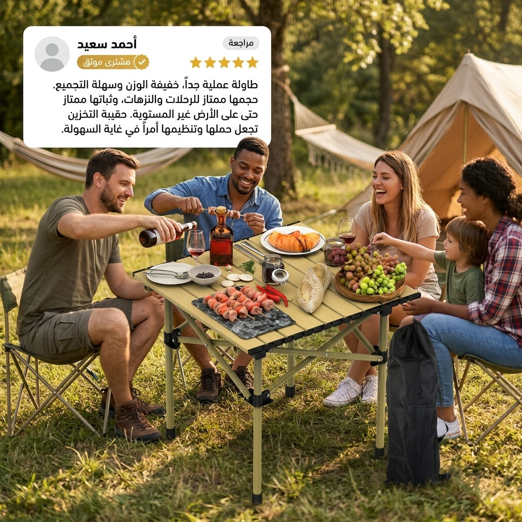 طاولة تخييم قابلة للطي